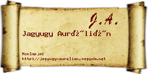 Jagyugy Aurélián névjegykártya